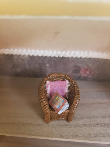 Wicker Chair Pretty in Pink