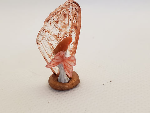 Butterfly on a Mushroom Ornament 1:12